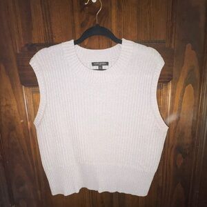 Banana Republic Gray Ribbed Knit Sweater Vest